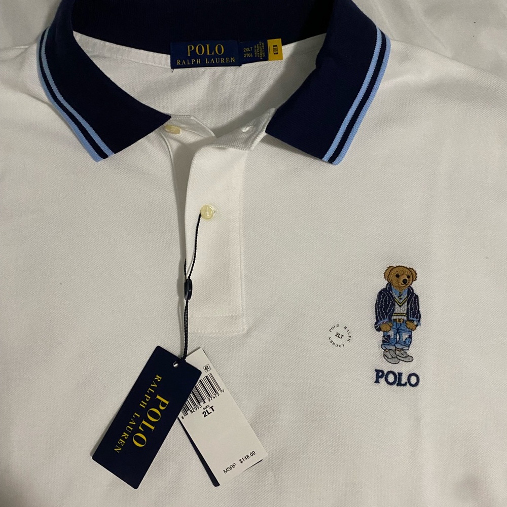 NWT Limited Edition 2LT Polo with bear icon
